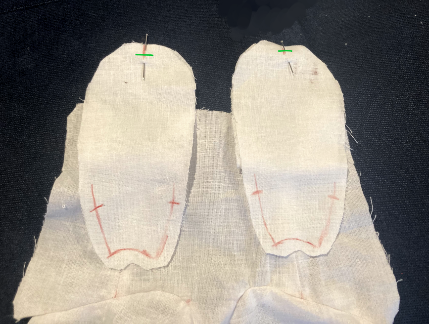 Sew the ends of the arms