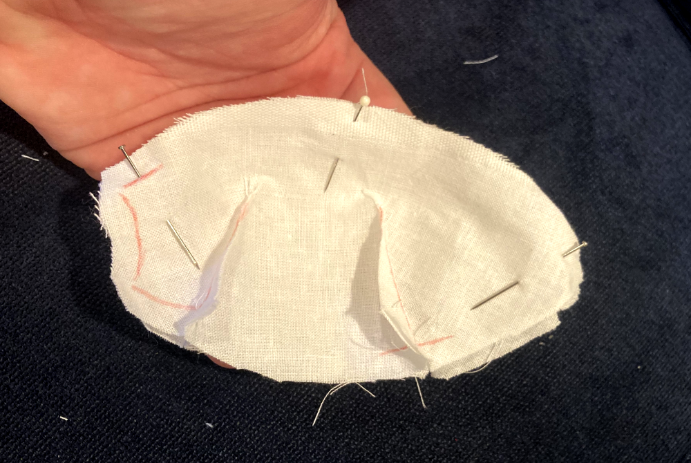 Pin the front of the face